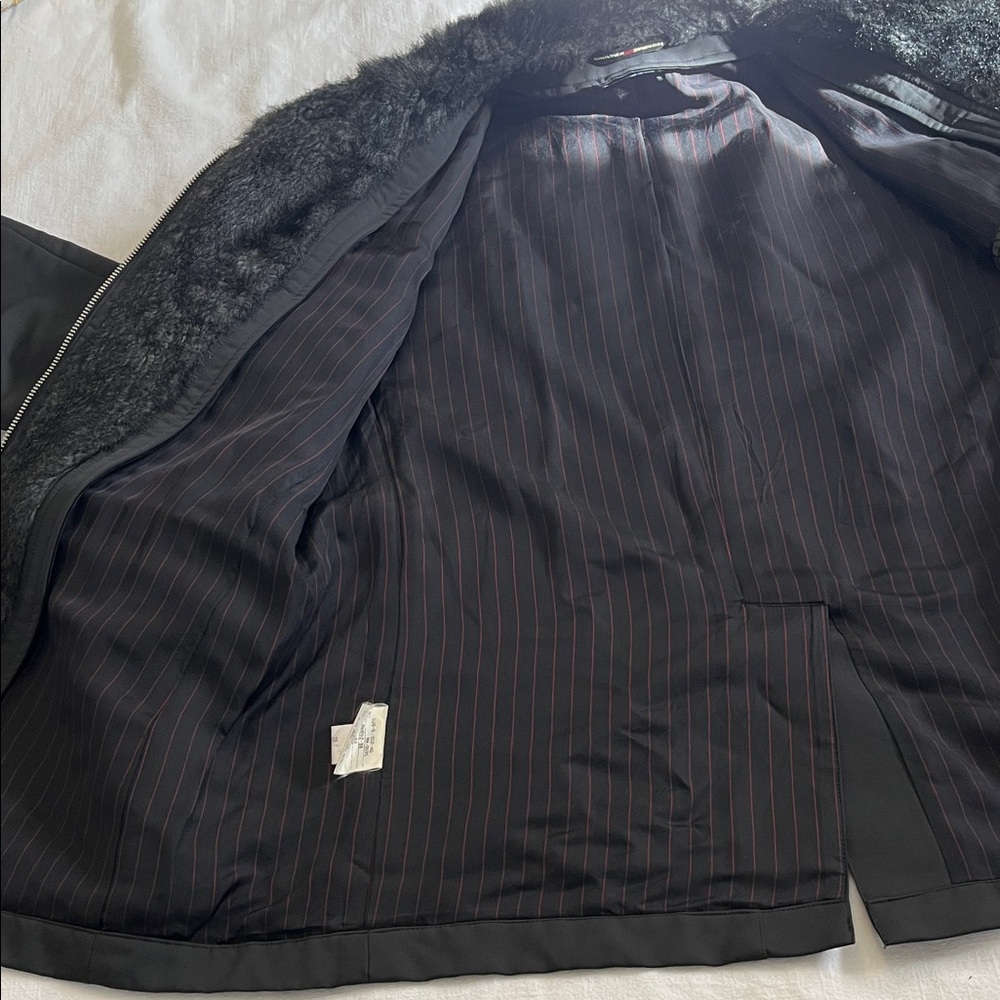 Jean Paul Gaultier Black Jacket with Fur Trim - Picture 13 of 14